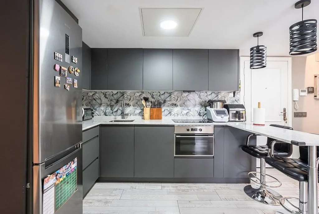 Köök - Apartment with Pool and Terrace in Las Rozas