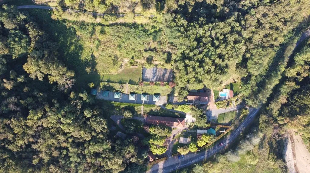 Vue aérienne - Maison de Luxe avec Piscine à Cordelle