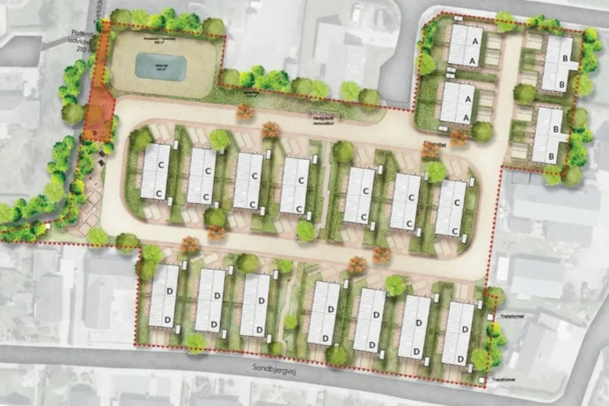 Plaan - Development Plot for Rye Houses in Ryslinge