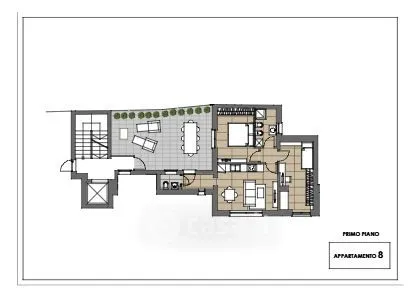 Plaan - Newly Built Apartment with Private Patio in Mariano Comense
