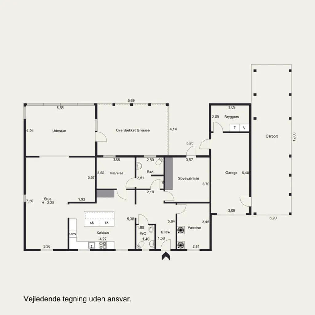Planimetria - Villa with Garden in Horsens