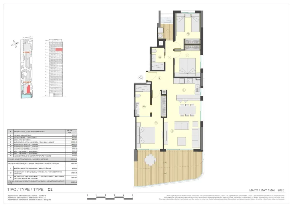 Plaan - Beachfront Duplex Penthouse with Solarium in Calpe