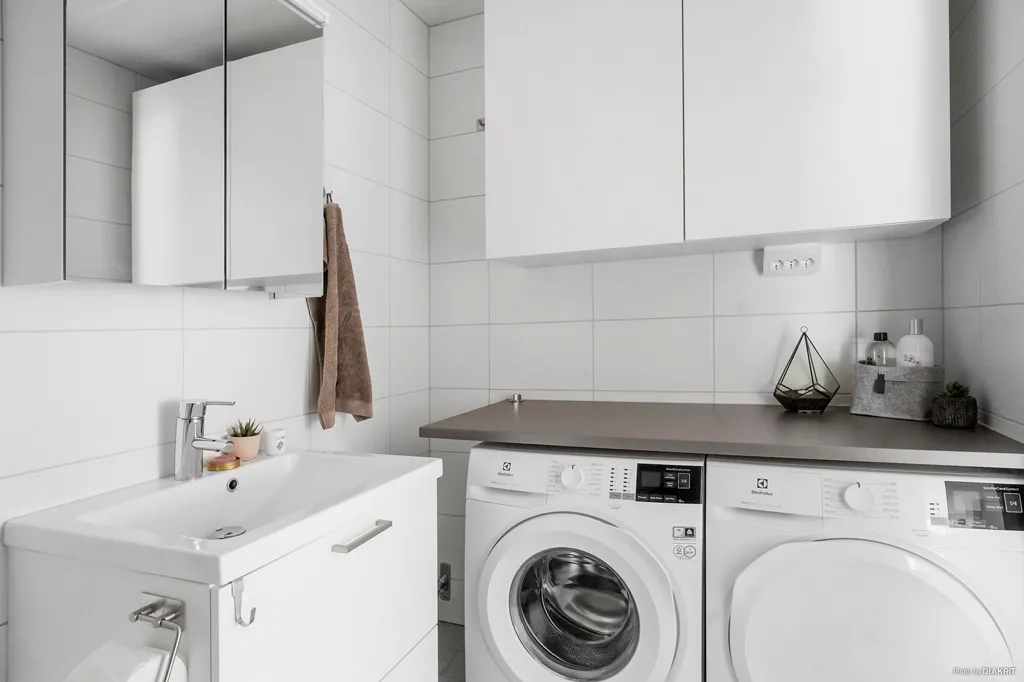 Pesuköök - Well-Planned Apartment with Open Plan in Hököpinge