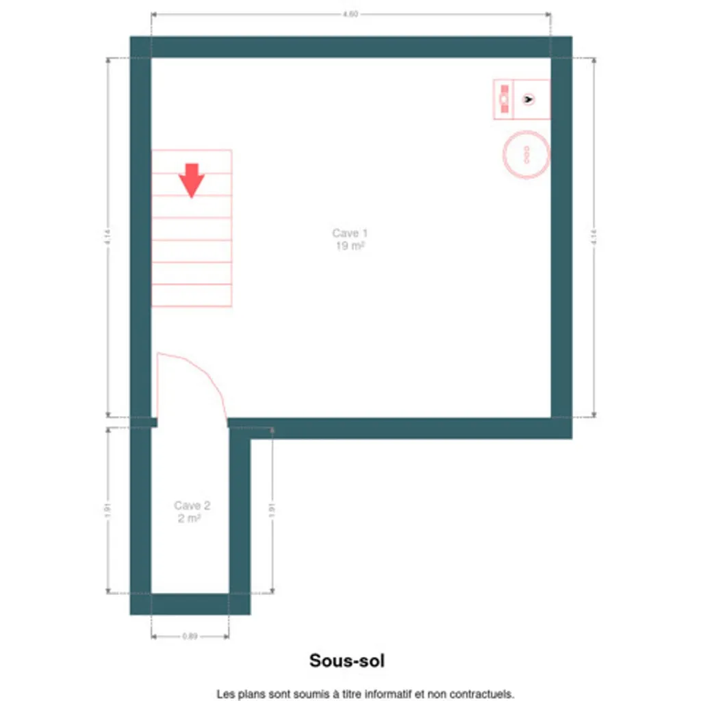 Floor Plan - Renovated 3-Fronted House in La Hulpe