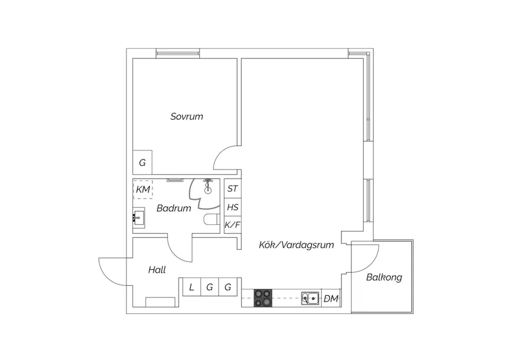 Planimetria - Modern Apartment with Balcony in Majorna