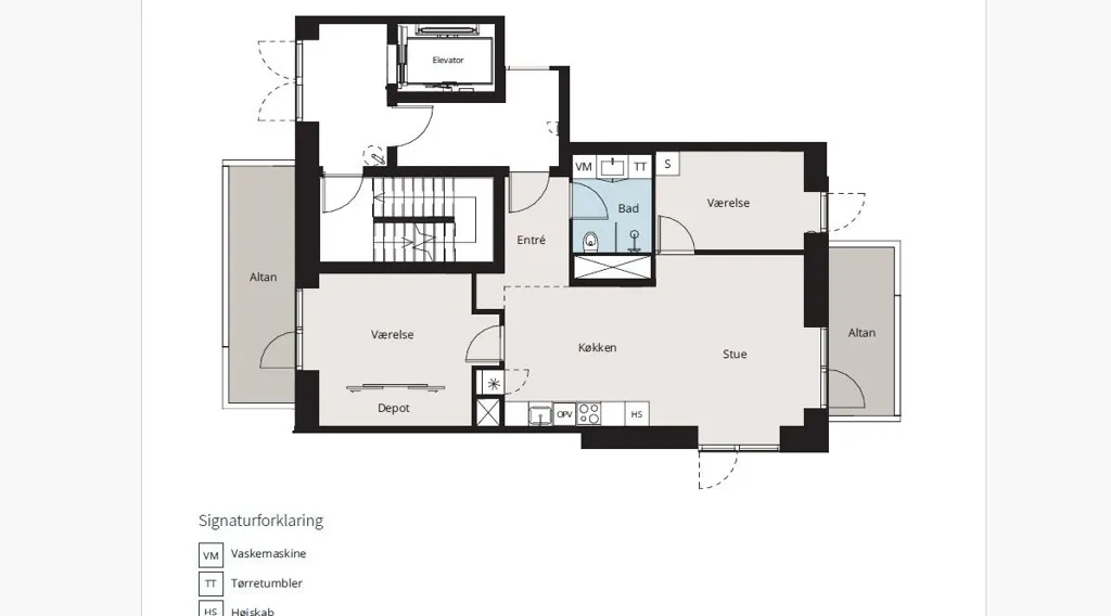 Appartement 3 pièces à København