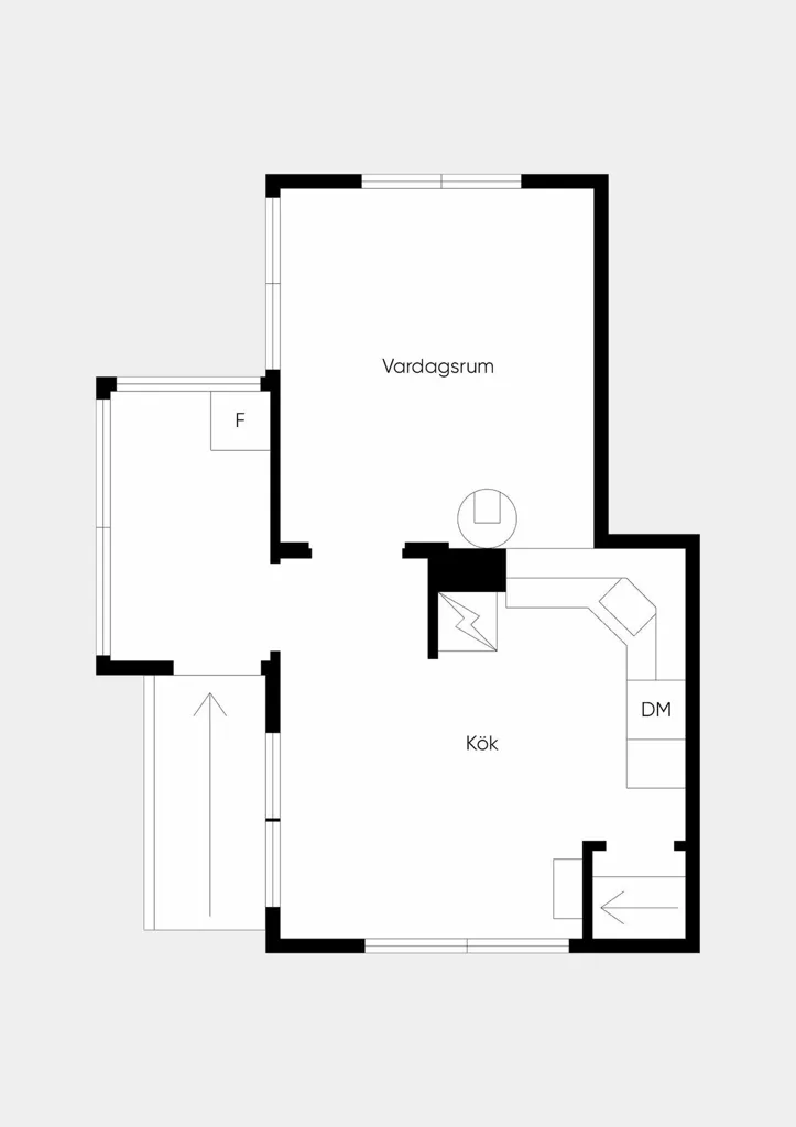 Plan - Lakefront Plot with Three Houses in Hällingsjö
