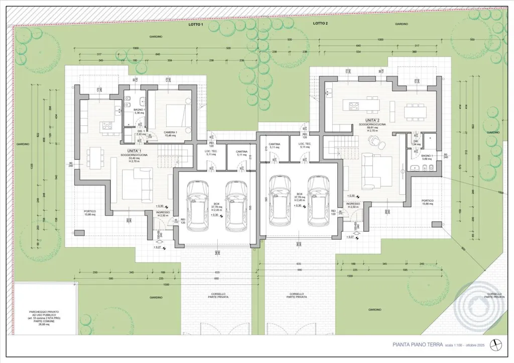 Plan - Modern Villa with Private Garden in Bernareggio