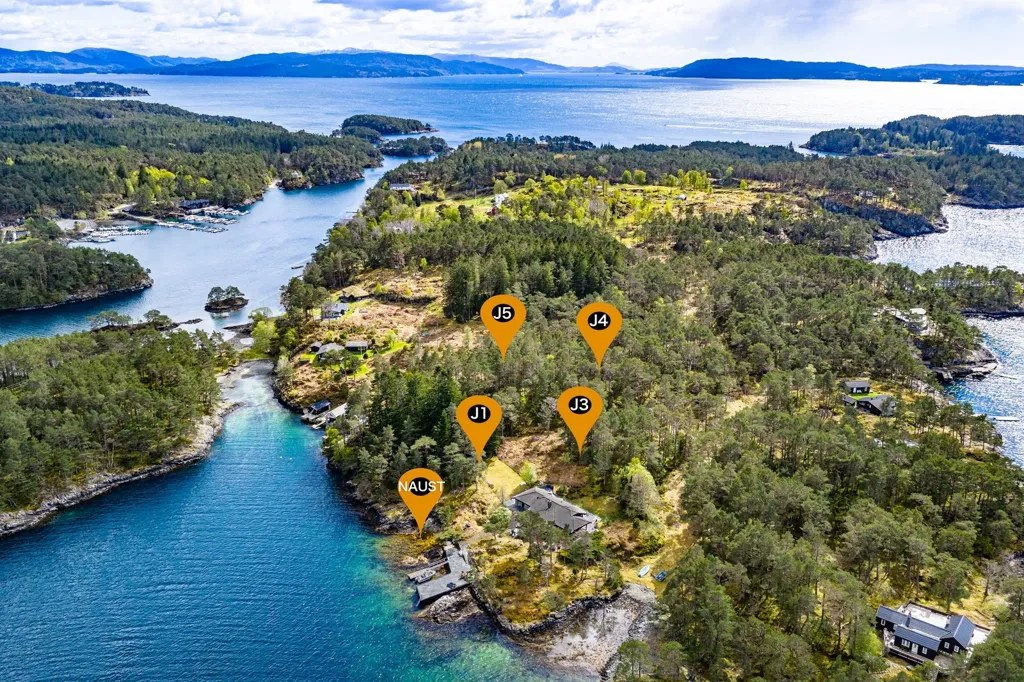 Vue aérienne - Holiday Cottage with Marina Spots in Forstrøno