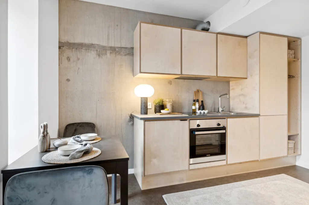 Köök - Studio Apartment with Terrace in Aarhus C