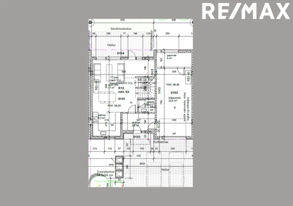 Plan - Modern Apartment with Garden in Úlfarsárdal