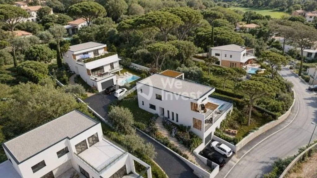 Vue aérienne - Villa Contemporaine avec Piscine à Montferrier-sur-Lez