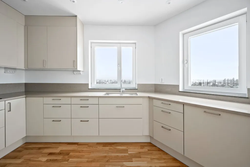 Kitchen - Penthouse with River View in Skellefteå