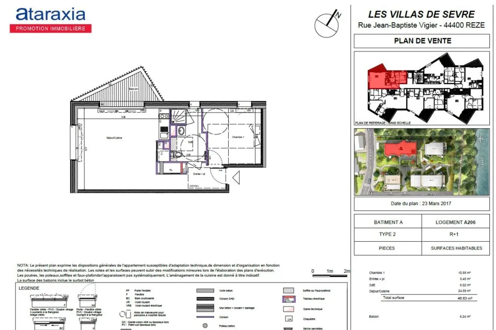 Plaan - T2 Apartment with Balcony in Rezé