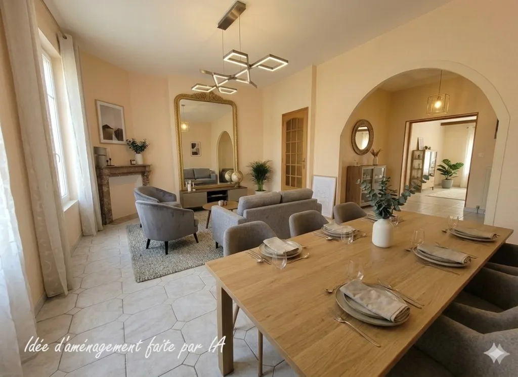 Salle à manger - Maison de Ville en Briques et Pierres à Bondy