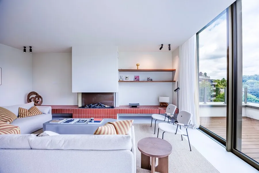 Séjour - Penthouse Moderne avec Vue Imprenable à Ukkel