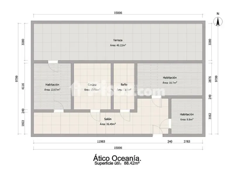 Plan - Penthouse with Terrace in Algeciras