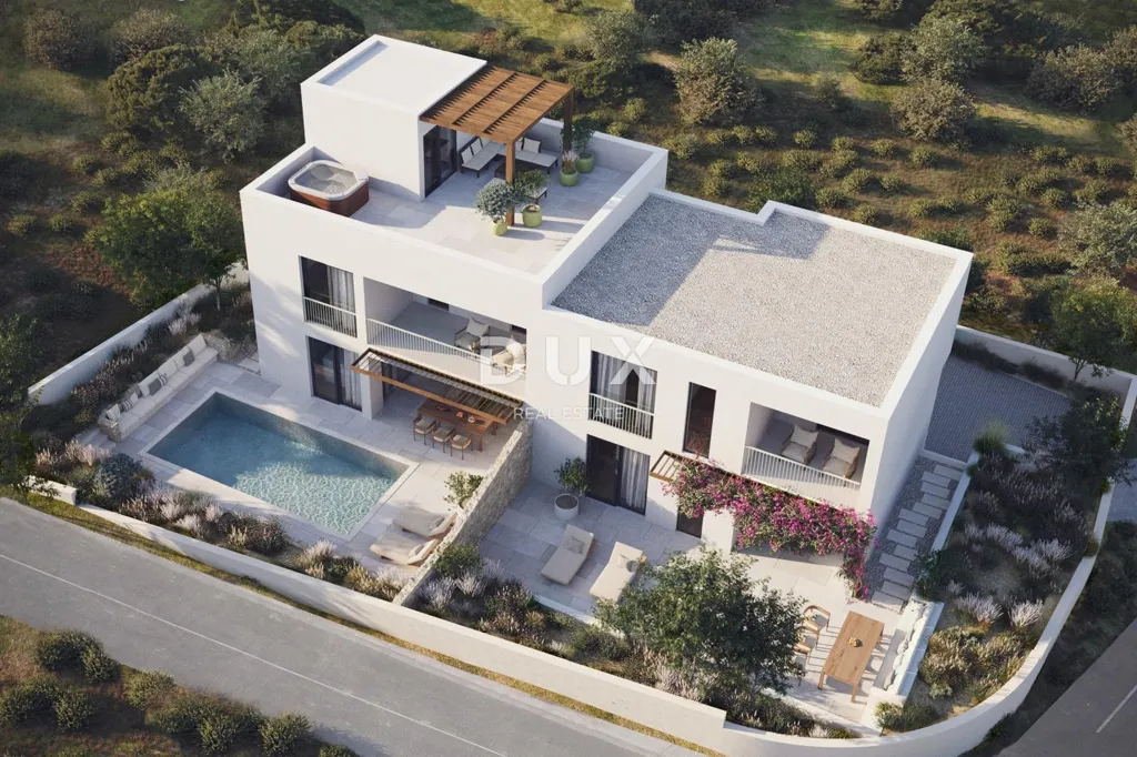 Õhuvaade - Modern Duplex with Sea View in Vodice