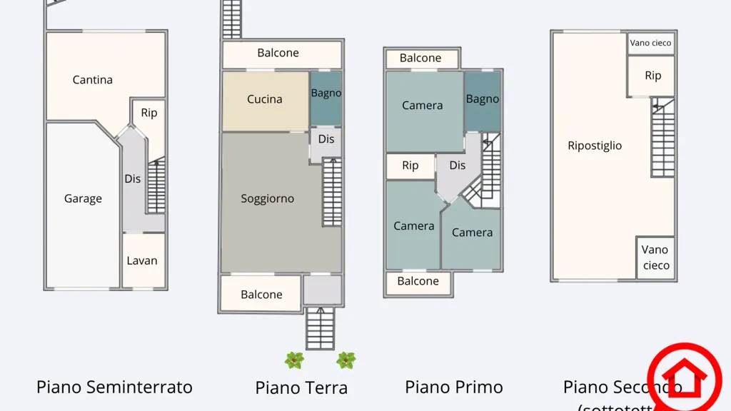Plan - Terraced Villa with Balcony in Cesena