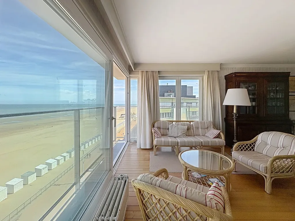 Séjour - Appartement d'Angle avec Vue Mer à Koksijde