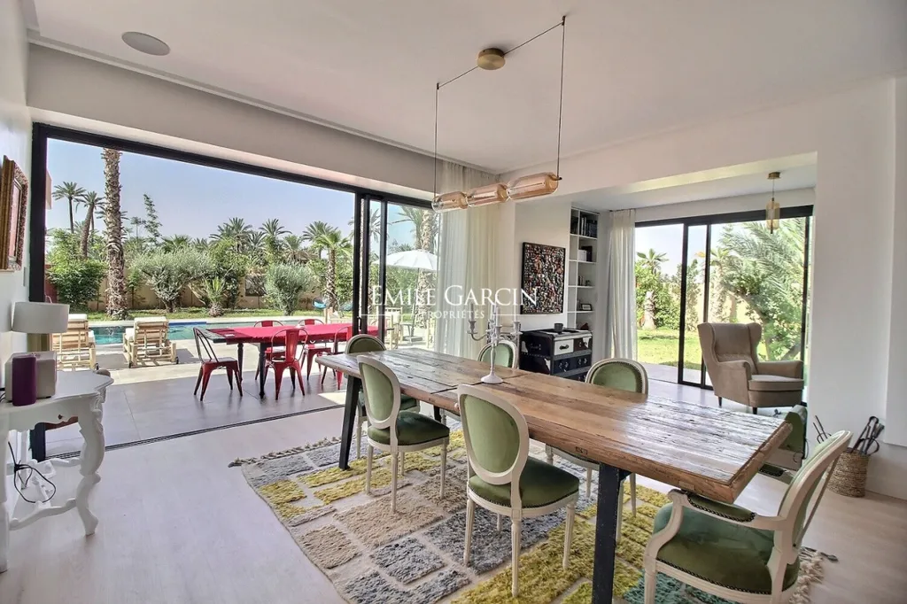 Salle à manger - Maison Contemporaine dans un Domaine Privé à Marrakech
