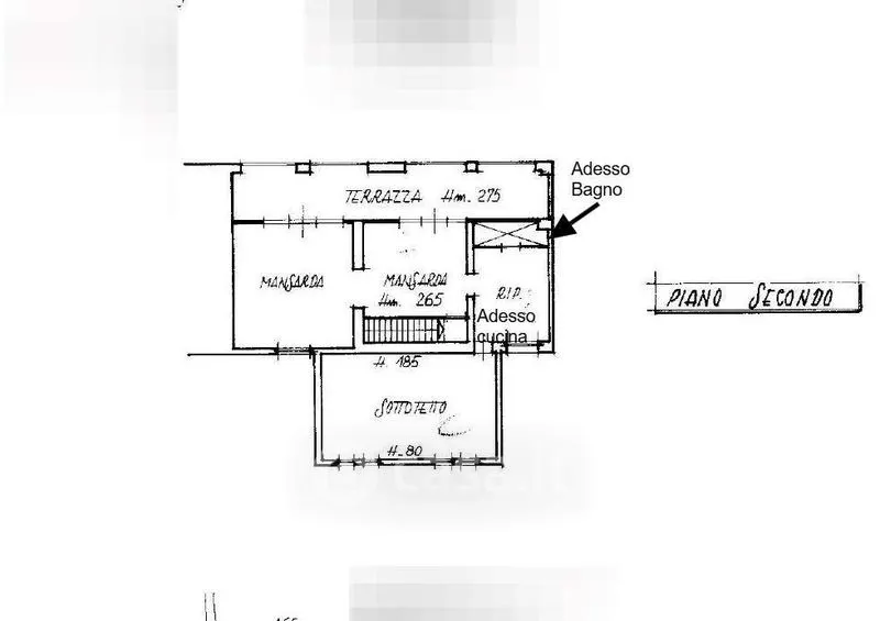 Planimetria - Two-Storey Apartment with Panoramic Terrace in Capannori