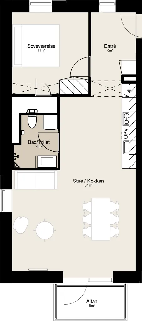 Floor Plan - Eco-Friendly Apartments with Balcony in Kolding