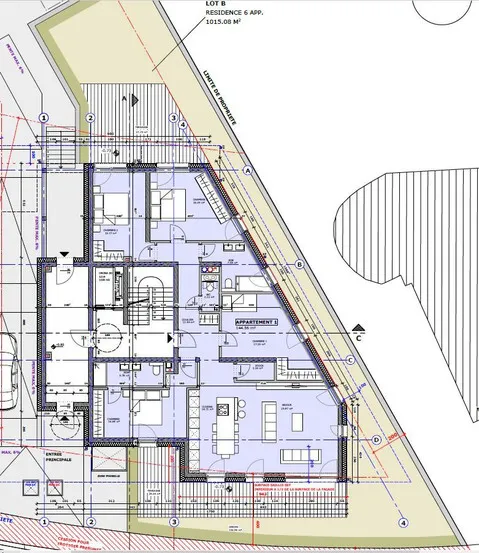 Plan - Appartement de Plain-pied avec Jardin à Kehlen