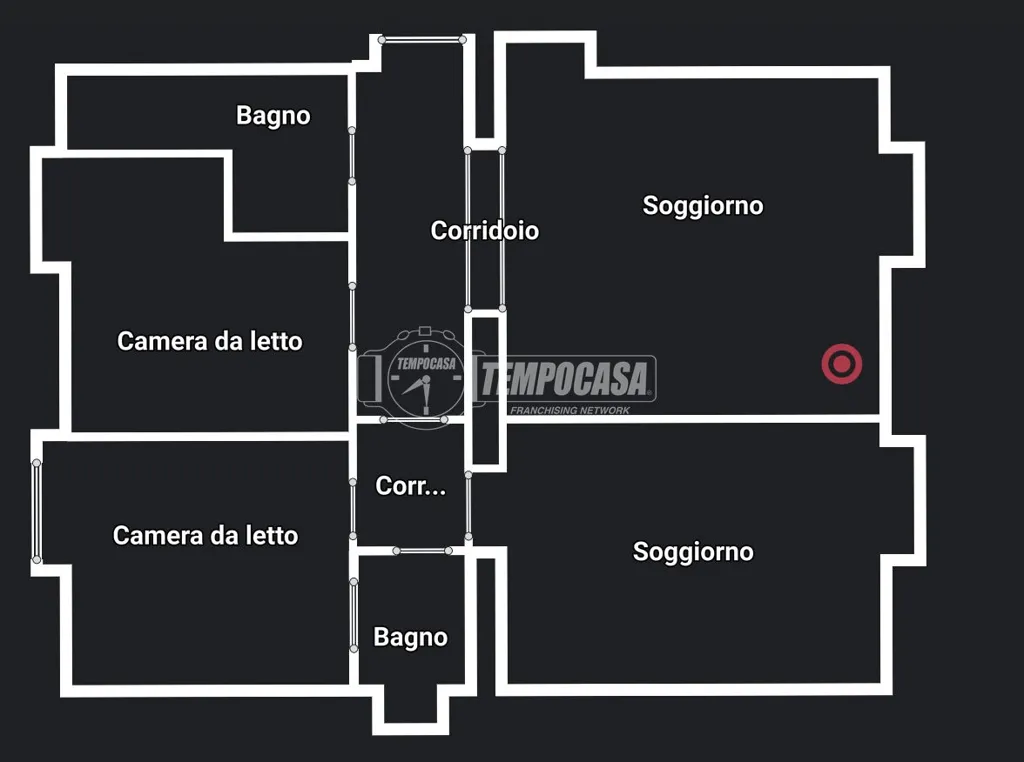 Plan - Three-Bedroom Apartment in Historic Building, Milan