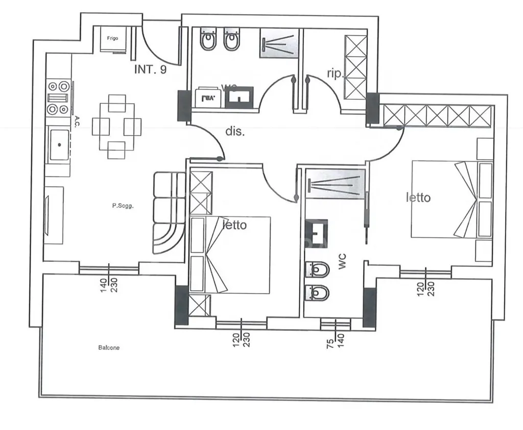 Plan - Newly Built Apartment with Terrace in Martinsicuro