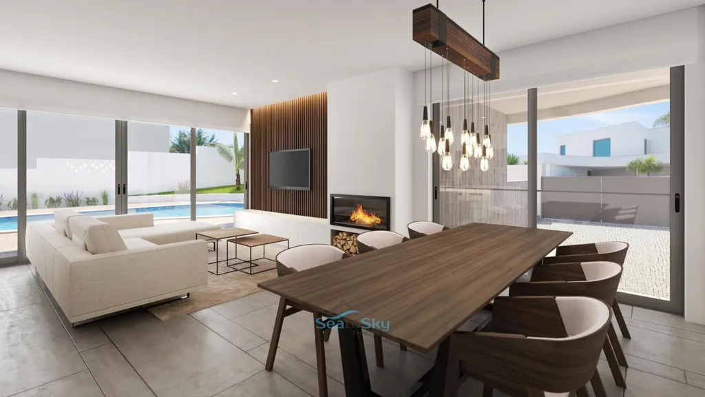 Söögituba - Contemporary Villa with Pool near Porto do Mos