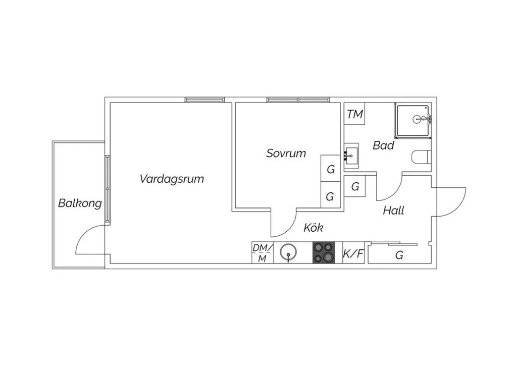 2-toaline korter asukohas Södertälje