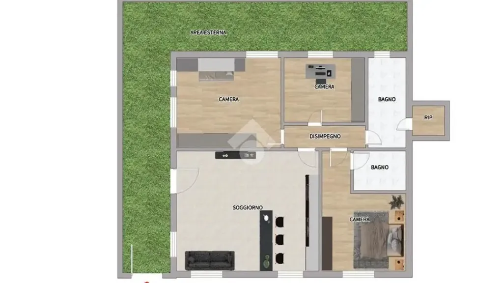 Floor Plan - Rustic Detached House with Garden in Bareggio
