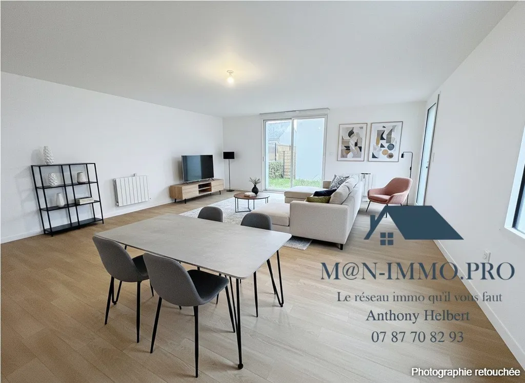 Séjour - Appartement Rénové avec Terrasse à Lamballe