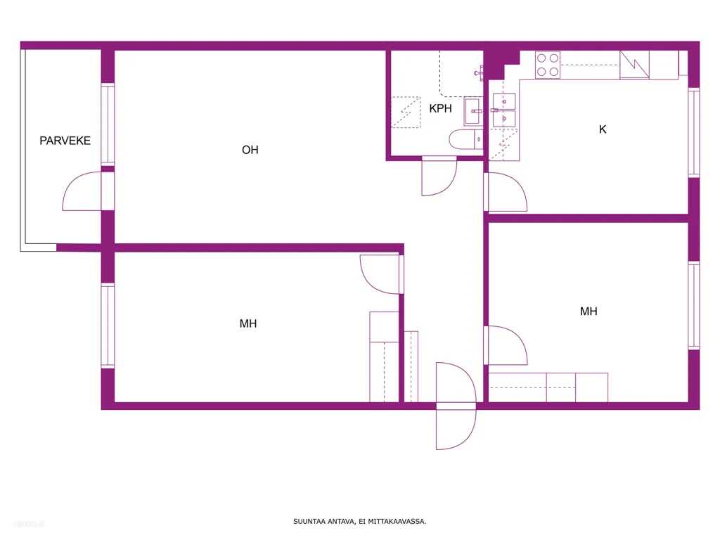 Plaan - Spacious Apartment with Garden View in Mikkeli