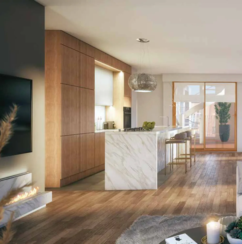 Soggiorno - 2-Bedroom Apartment with Balcony in Vichy