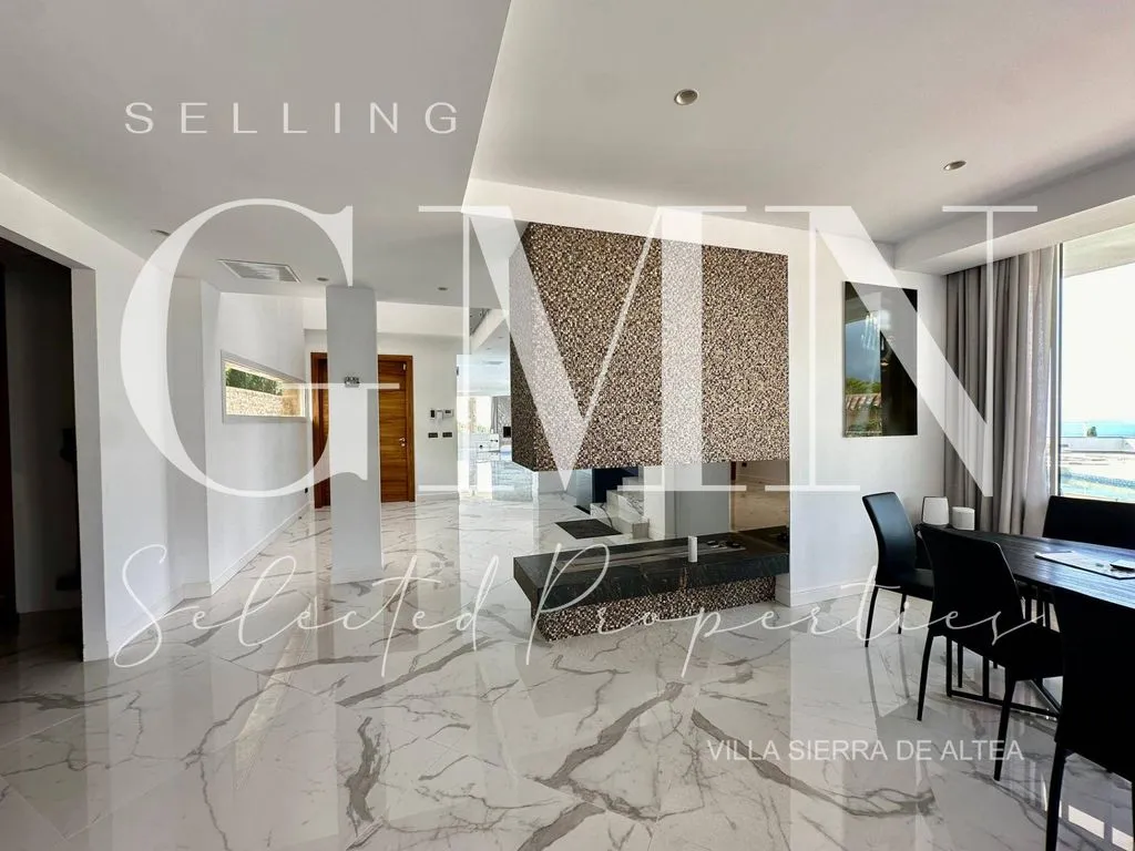 Living Room - Luxury Villa with Sea View in Altea