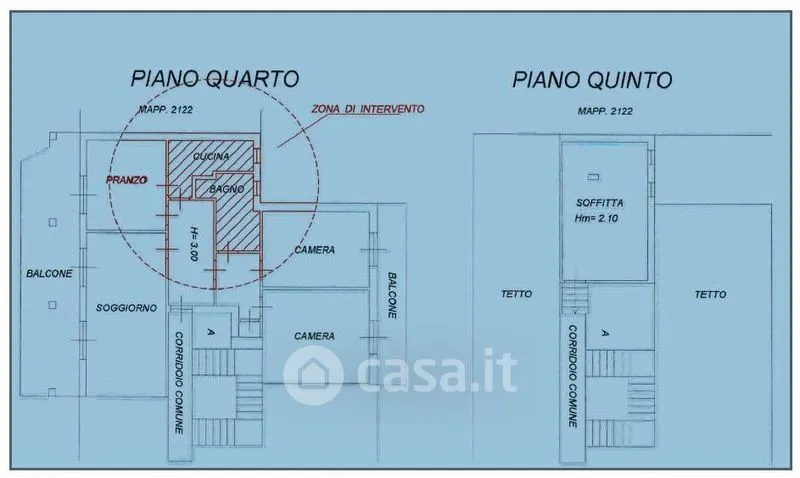 Plaan - Mansard Apartment with Panoramic Terrace in Voghera