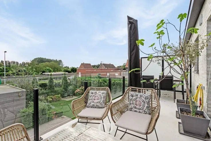 Terrasse - Duplex avec 3 Chambres à Kruishoutem