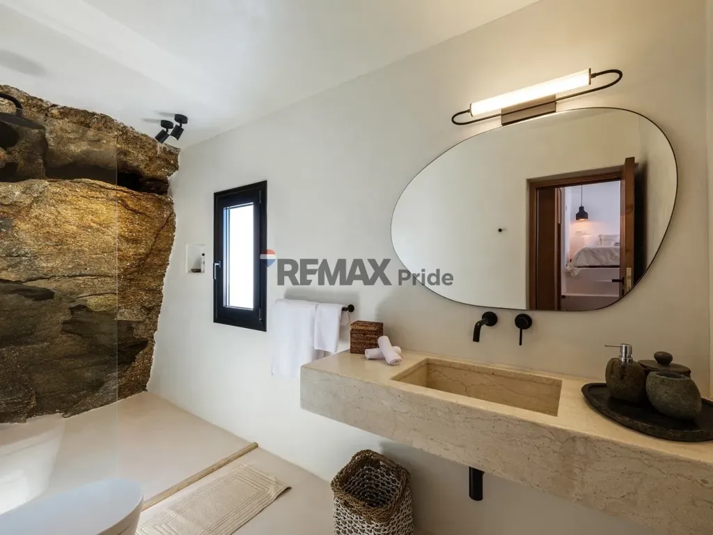 Salles de bain - New Villa with Sea View in Mykonos