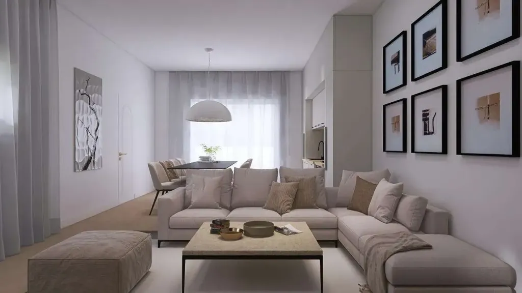 Séjour - Newly Constructed Apartment with Balcony in Ancona