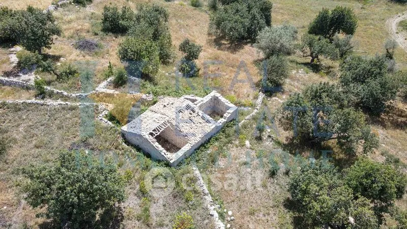 Aerial - Rustic Cottage with Olive Grove in Modica