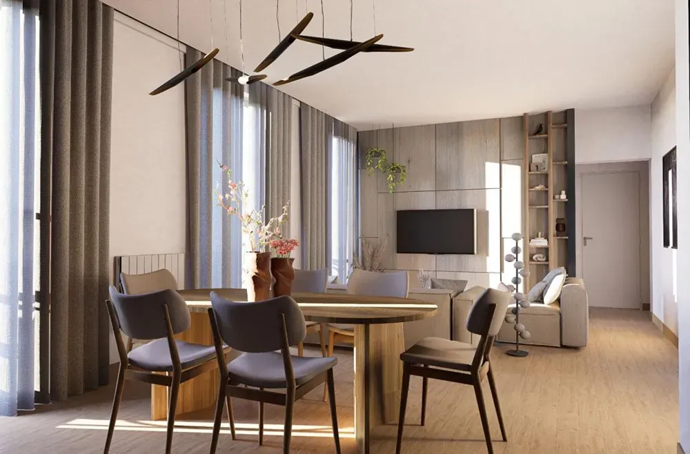 Salle à manger - Appartement Traversant avec Parking à Vichy