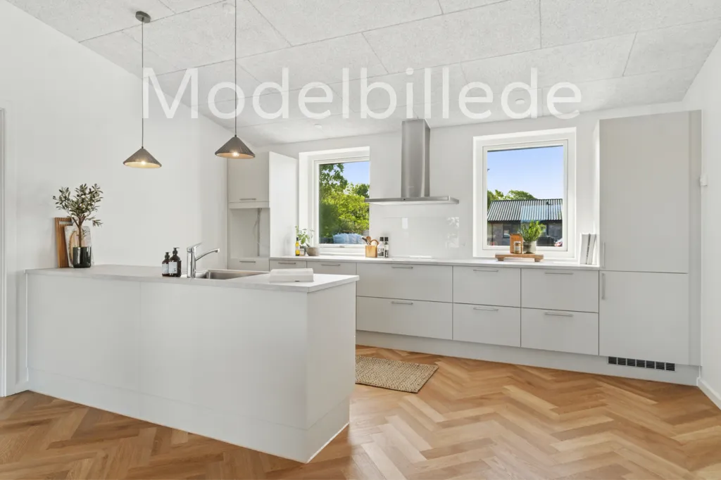 Köök - Contemporary House with Terrace in Tølløse