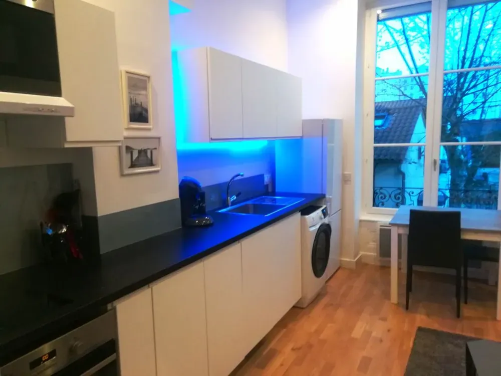 Cuisine - Appartement meublé avec grand séjour à Villeurbanne
