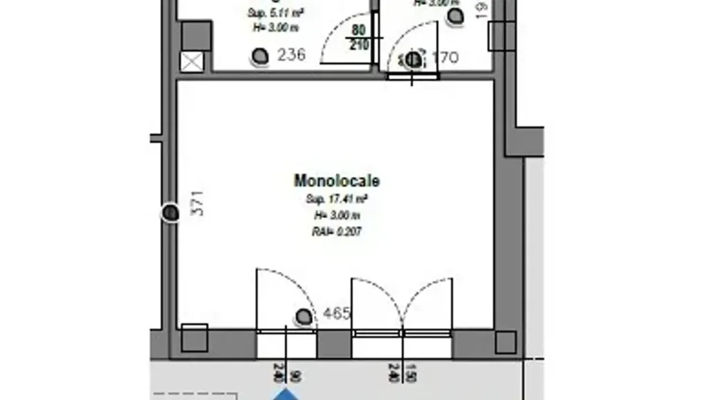 Plan - Modern Studio with Private Garden in Faenza