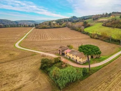 Vue aérienne - Rustic Farmhouse with Loggia in Montaione
