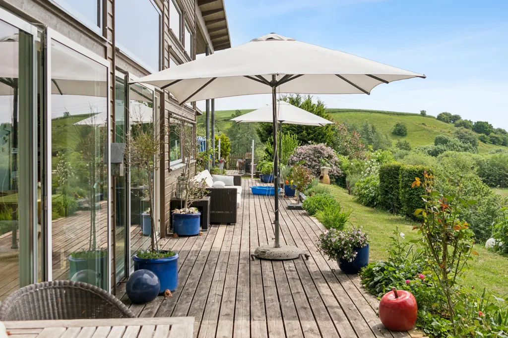 Terrasse - Swedish Villa with Panoramic Nature View in Hoptrup