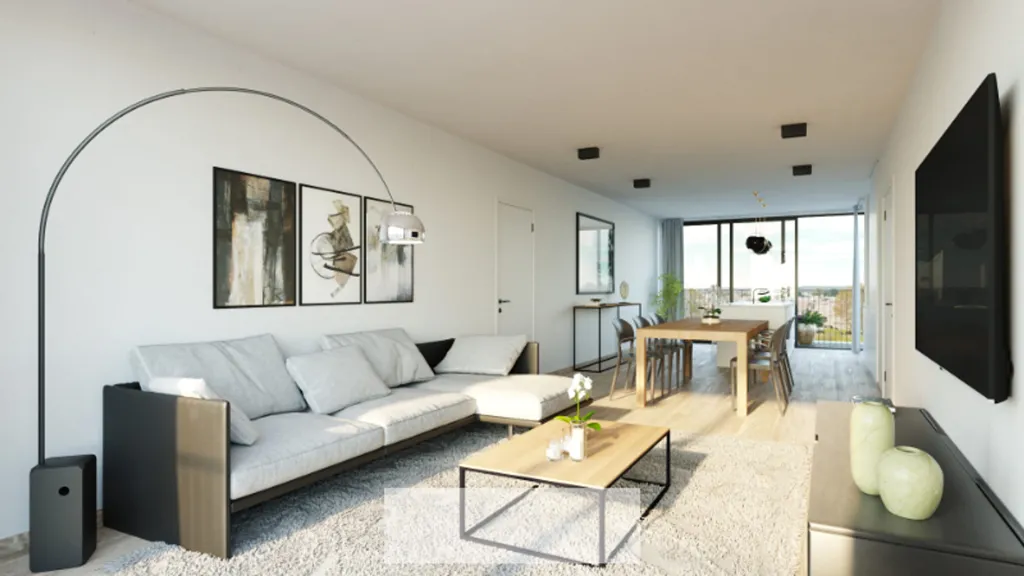 Séjour - Appartement 2 chambres avec terrasse à Zwevegem