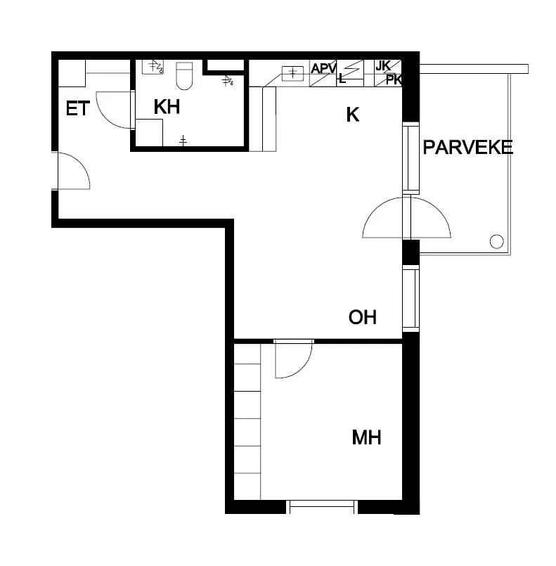 Plaan - Elevator Apartment with Balcony in Espoo